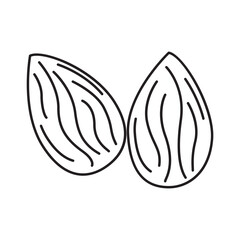 Badge almond. Vector image, eps