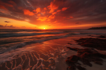 sunset over the sea