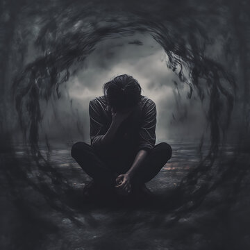 Depression and Anxiety - AI Generated Abstract art