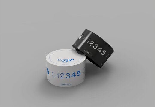 3d Shiny Bottle Lids Mockup