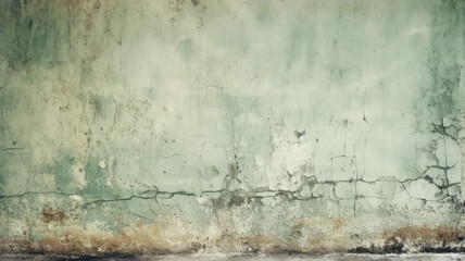 Obraz premium Vintage Green Concrete Wall with Tonal Painted Texture