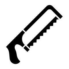 Hand Saw Glyph Icon