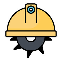 Helmet Line Color Icon