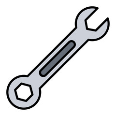 Wrench Line Color Icon