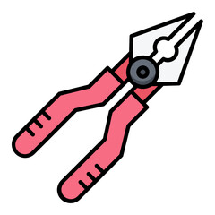 Pliers Line Color Icon