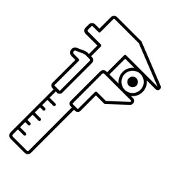 Caliper Gauge Line Icon