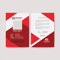 Professional creative simple Business and corporate modern id card template design