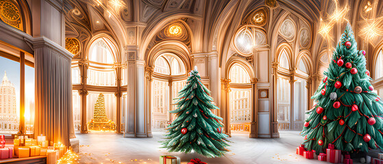 christmas tree in the church