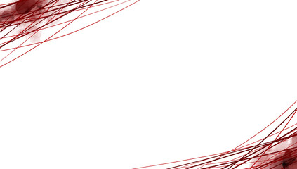 horror illustration abstract red lines paint splash, blood stain isolated on blank space. corner frame design.	
