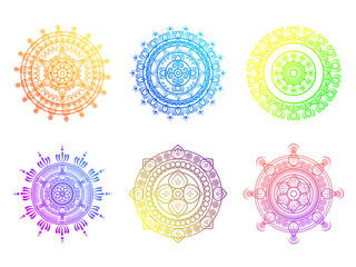 Colorful Exquisite Mandala Set Design