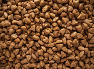 Dry food for cats or dogs. Pet meal background