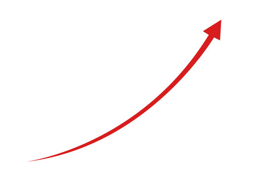 curved red arrow graph png file type