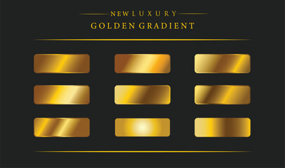 Obraz premium Big set of Luxury Gold Gradients
