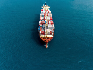 Aerial view of cargo ship. Beirut, Lebanon