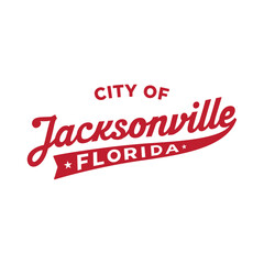 Jacksonville, Florida lettering design. Jacksonville typography design. Vector and illustration.