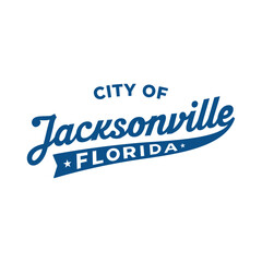 Jacksonville, Florida lettering design. Jacksonville typography design. Vector and illustration.