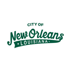 New Orleans, Louisiana lettering design. New Orleans typography design. Vector and illustration.