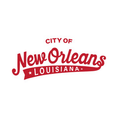 New Orleans, Louisiana lettering design. New Orleans typography design. Vector and illustration.