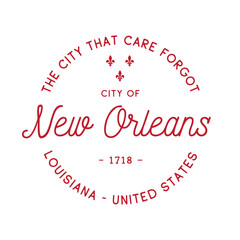 New Orleans, Louisiana Vector design template. New Orleans logotype. Vector and illustration.