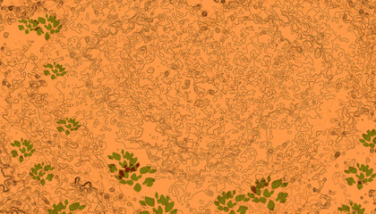 colorful gorgeous autumn colorful leaves painted with watercolors