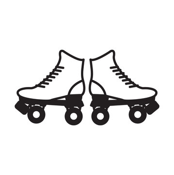 recommend clip art: Quad skate icon, rollerskates icon isolated sign symbol vector illustration, roller skates of high quality black and white style vector icons.