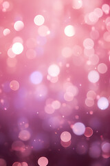 Obraz premium Vertical abstract pink background with bokeh and sparkles. AI generative.