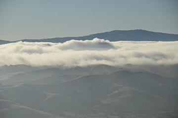 clouds over the mountains