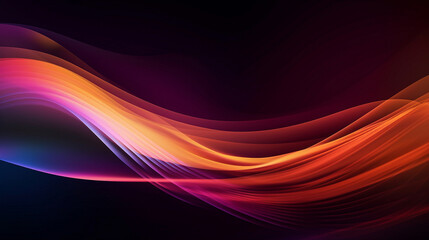 Fototapeta premium High-speed light trails effect. Futuristic dynamic motion technology. Neon color glowing lines background