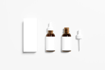 Dropper Bottle and Box Mockup