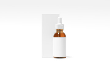 Dropper Bottle and Box Mockup