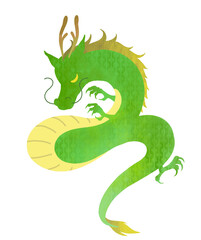 辰年　年賀状2024　龍のおしゃれなイラスト