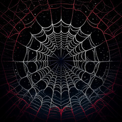 spider web on black background, AI generated