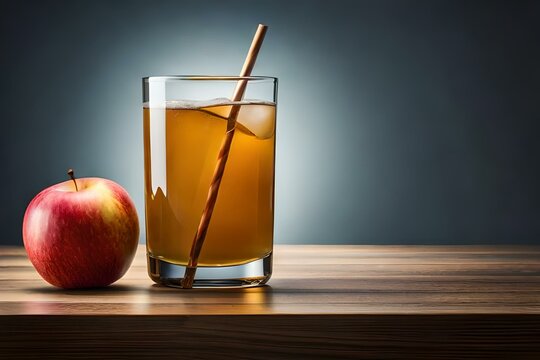 apple juice and apple  generated Ai technology