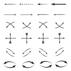 Arrow icon. Big set of vector flat arrows. Collection of concept arrows for web design, mobile apps, interface and more.