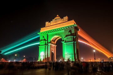 Gate at night in indian festival