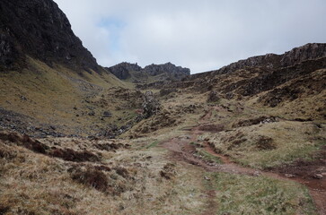 trekking in the mountains