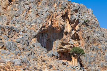 Environment and landscape of Moni Kapsa monastery in the southeast of the island of Crete Greece - Lerapetra area.