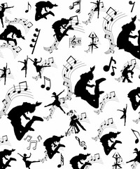 music  seamless pattern