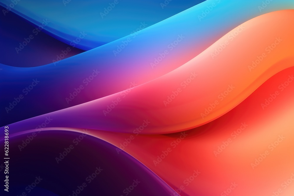 Poster abstract blue, violet and pink swirl wave background. flow liquid lines design element. colorful mot