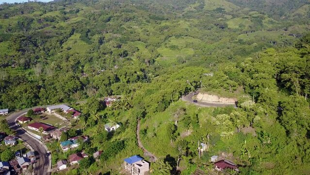 Drone view of Moni in East Nusa Tenggara, Indonesia.
