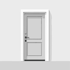 door vector flat minimalistic asset isolated illustration