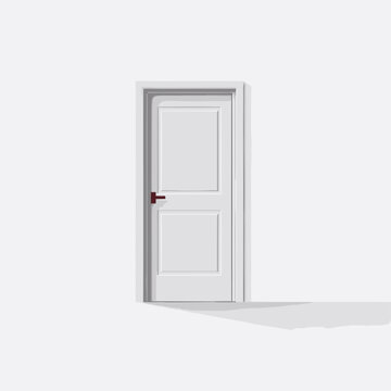 door vector flat minimalistic asset isolated illustration