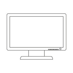 The icon of a modern computer monitor on a white background.