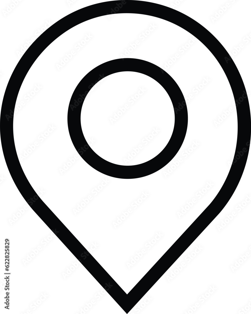 Poster location pin icon. map pin place marker. location icon. map marker pointer icon set. gps location sy