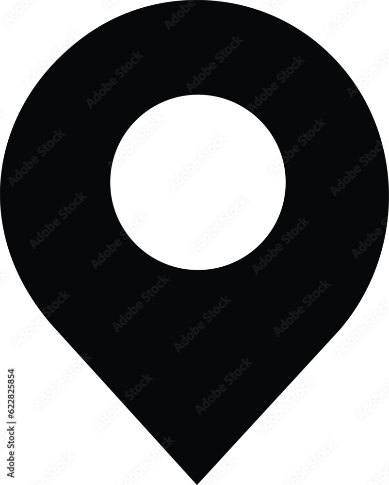Poster location pin icon. map pin place marker. location icon. map marker pointer icon set. gps location sy