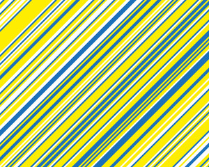A bright pattern with oblique straight lines of blue, white and yellow. Common design for banners, cards, wallpapers. Vector illustration
