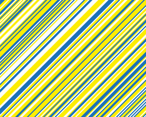 A bright pattern with oblique straight lines of blue, white and yellow. Common design for banners, cards, wallpapers. Vector illustration