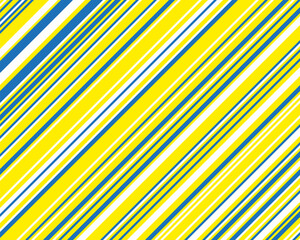 A bright pattern with oblique straight lines of blue, white and yellow. Common design for banners, cards, wallpapers. Vector illustration