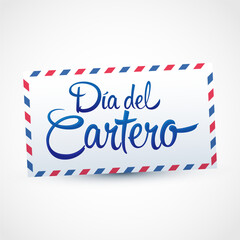 Dia del Cartero, Mailman day spanish text, National Thank A Mailman Day vector design