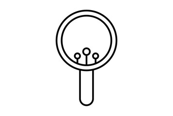 Search line icon website symbol artificial intelligence black sign for app or web